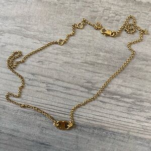 RARE Tory Burch Embrace Ambition Gold bracelet Necklace choker chain vintage